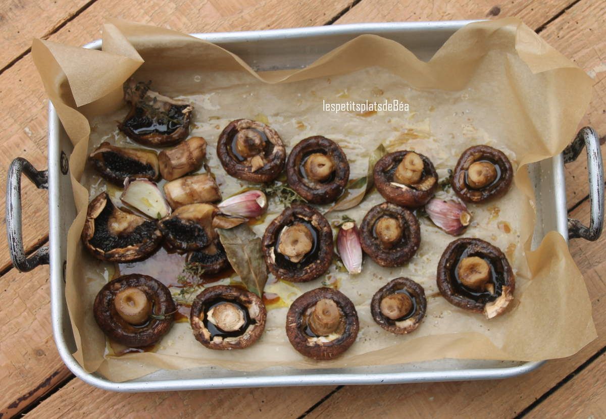 CHAMPIGNONS ROTIS AU FOUR Les petits plats de Béa