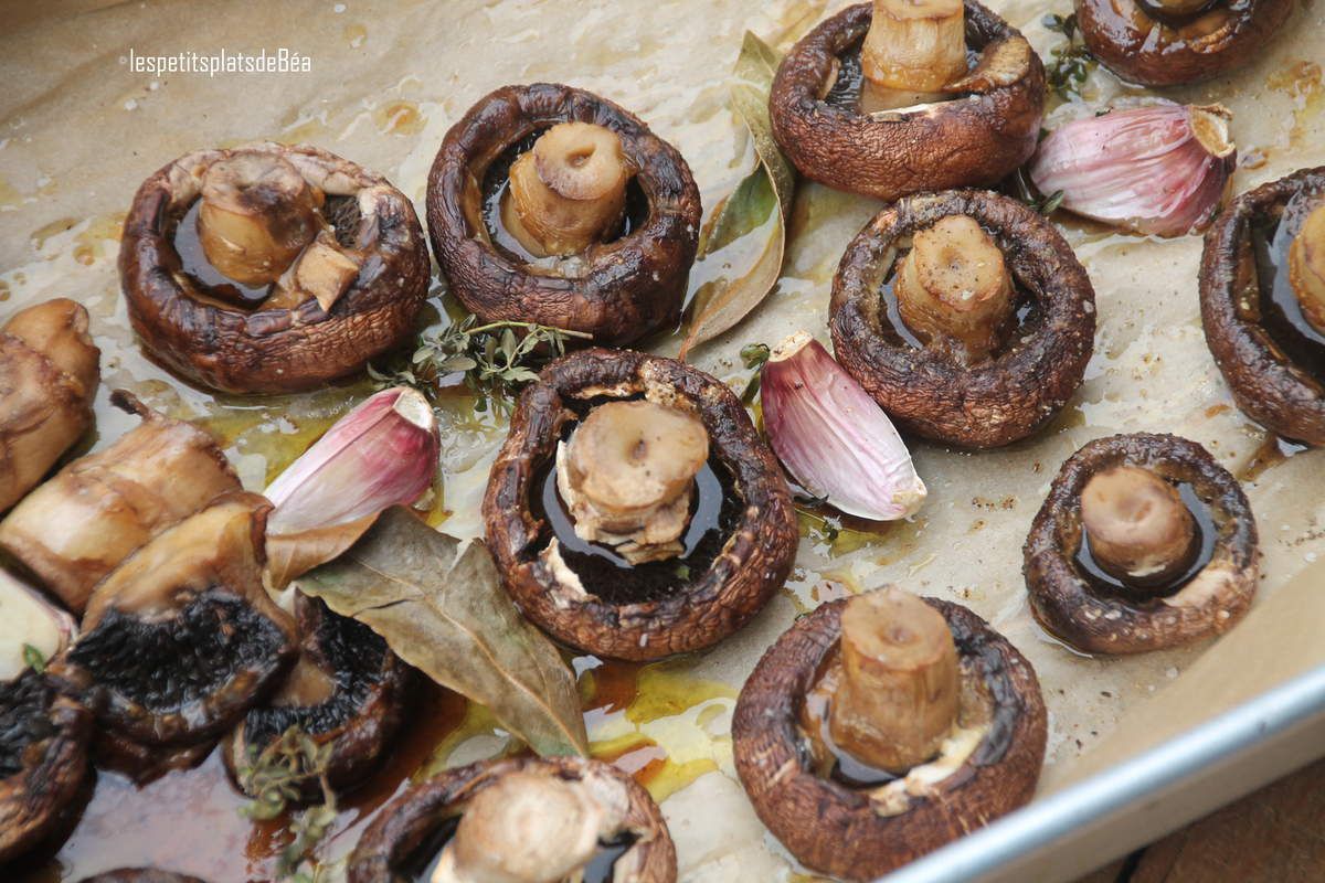 CHAMPIGNONS ROTIS AU FOUR - Les petits plats de Béa