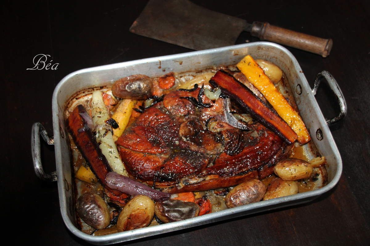 Rouelle de porc confite au four - Les petits plats de Béa