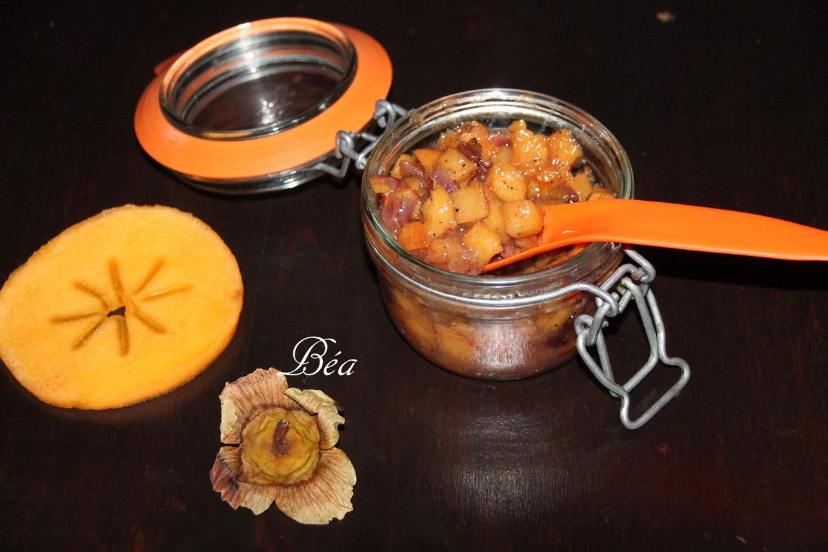 Chutney de kaki - Les petits plats de Béa