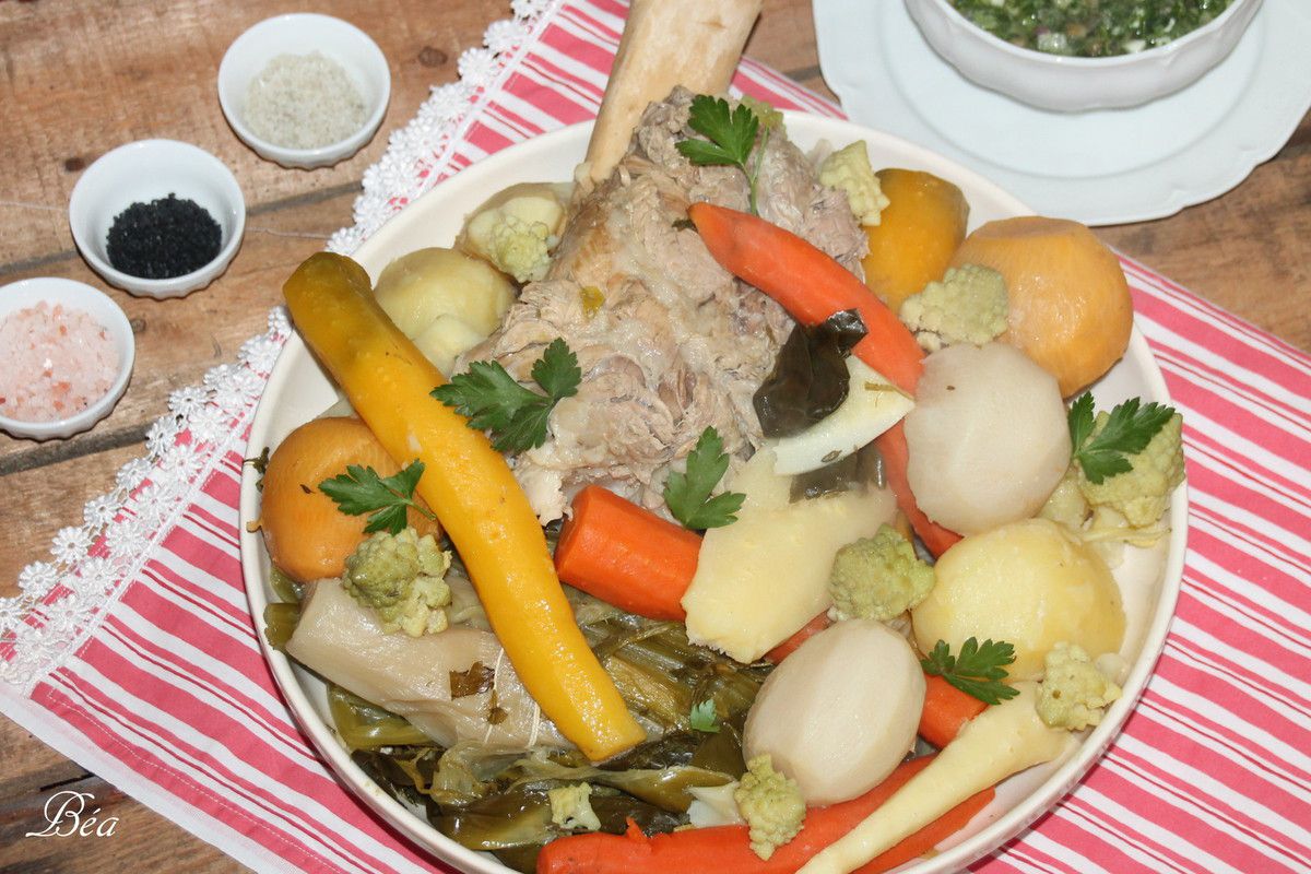 Pot au feu au jarret de veau Les petits plats de Béa