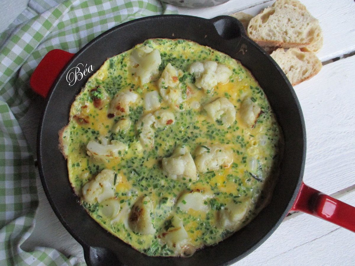Omelelette au chou fleur - Les petits plats de Béa