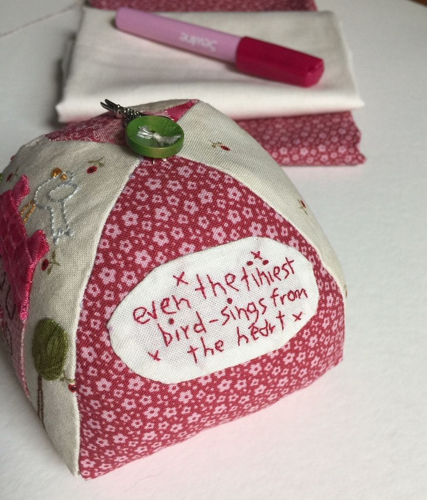 Realized by Nadia Simona - Designer Natalie Bird - Cottage Style Charm - Little House Pincushion