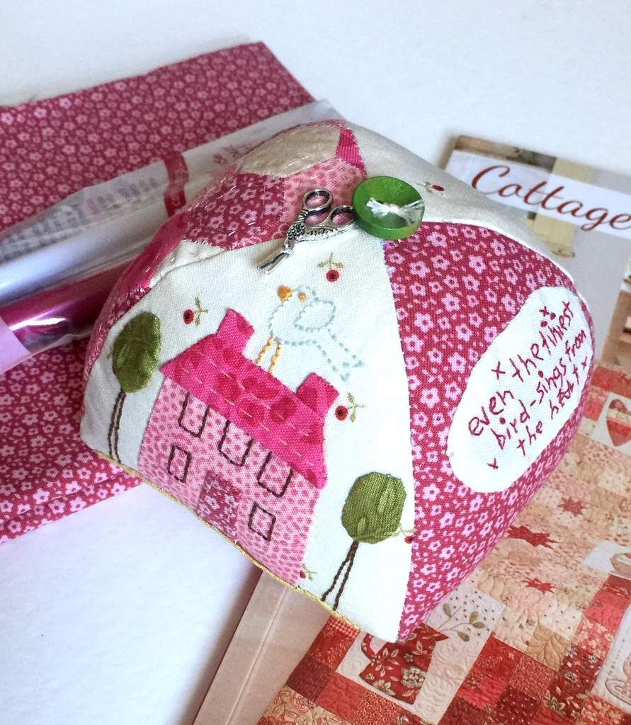 Realized by Nadia Simona - Designer Natalie Bird - Cottage Style Charm - Little House Pincushion
