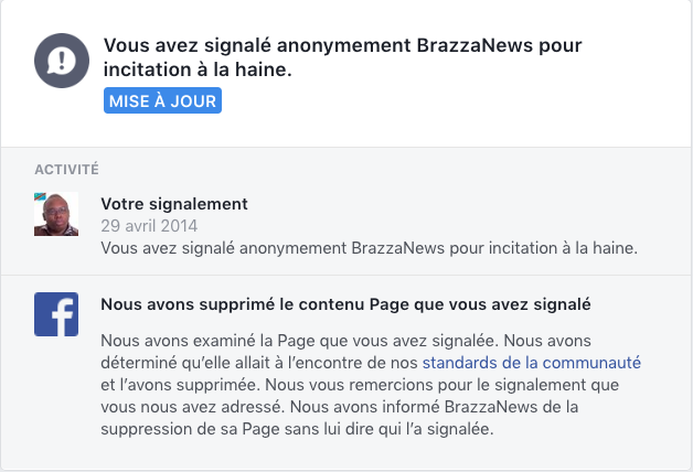 Brazzanews -incitation à la haine
