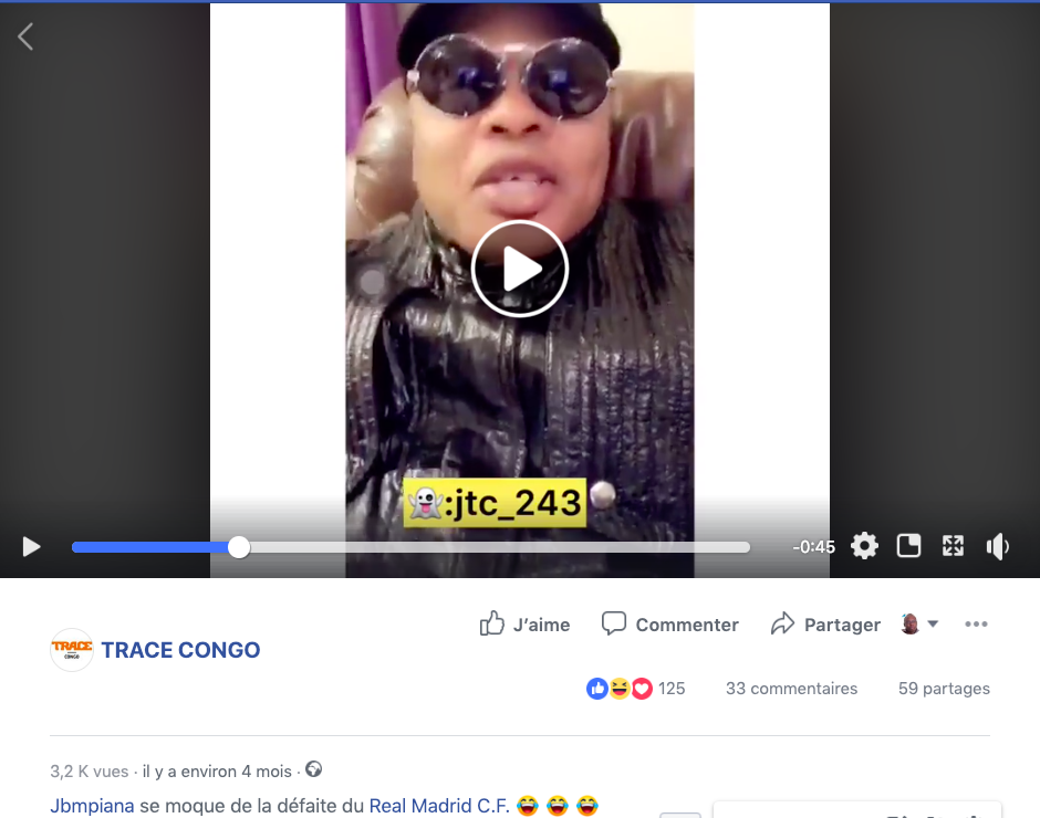 JB Mpiana tacle le Réal Madrid. Clasico newsjacking