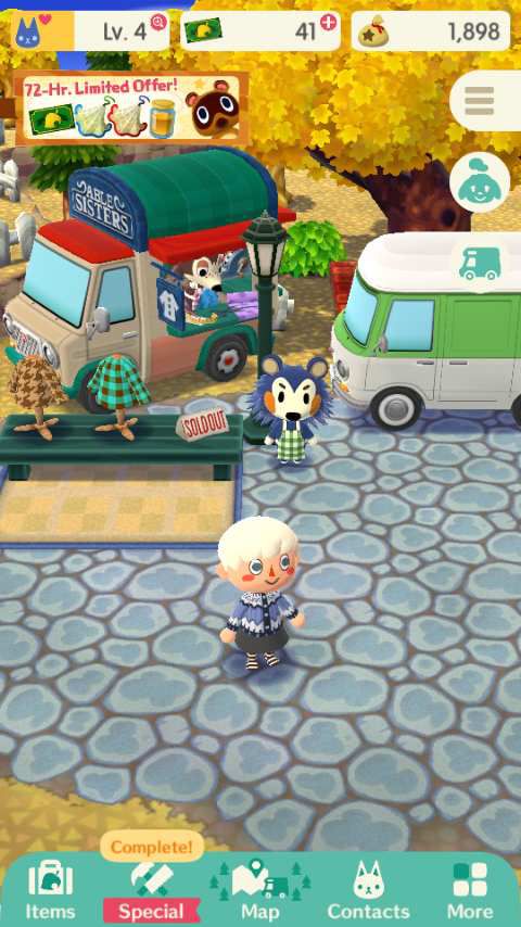 place du marché Animal Crossing Pocket Camp