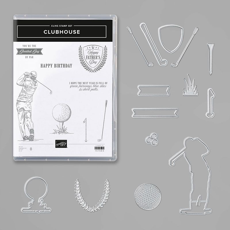 Stampin'Up! Papier Design page 47 Tenue de Golf #151314  https://www2.stampinup.com/ecweb/product/153816/clubhouse-bundle#