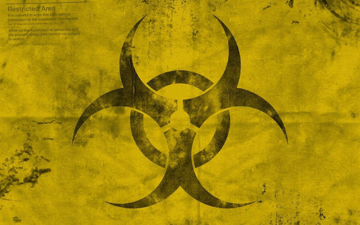 Logo de danger de contamination biologique