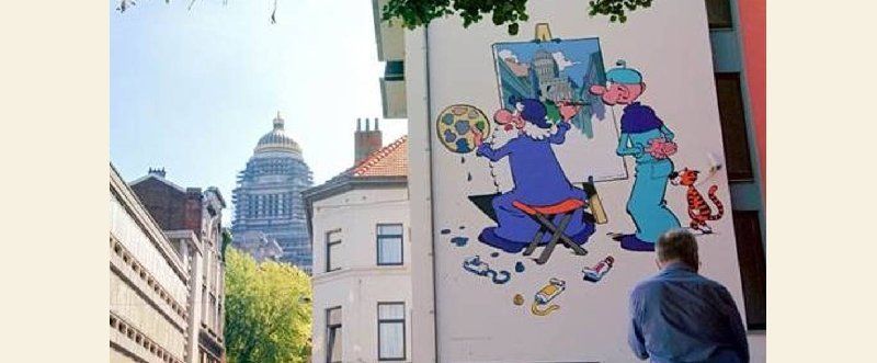 Léonard - Bob de Groot & Turk (fresque à Bruxelles)