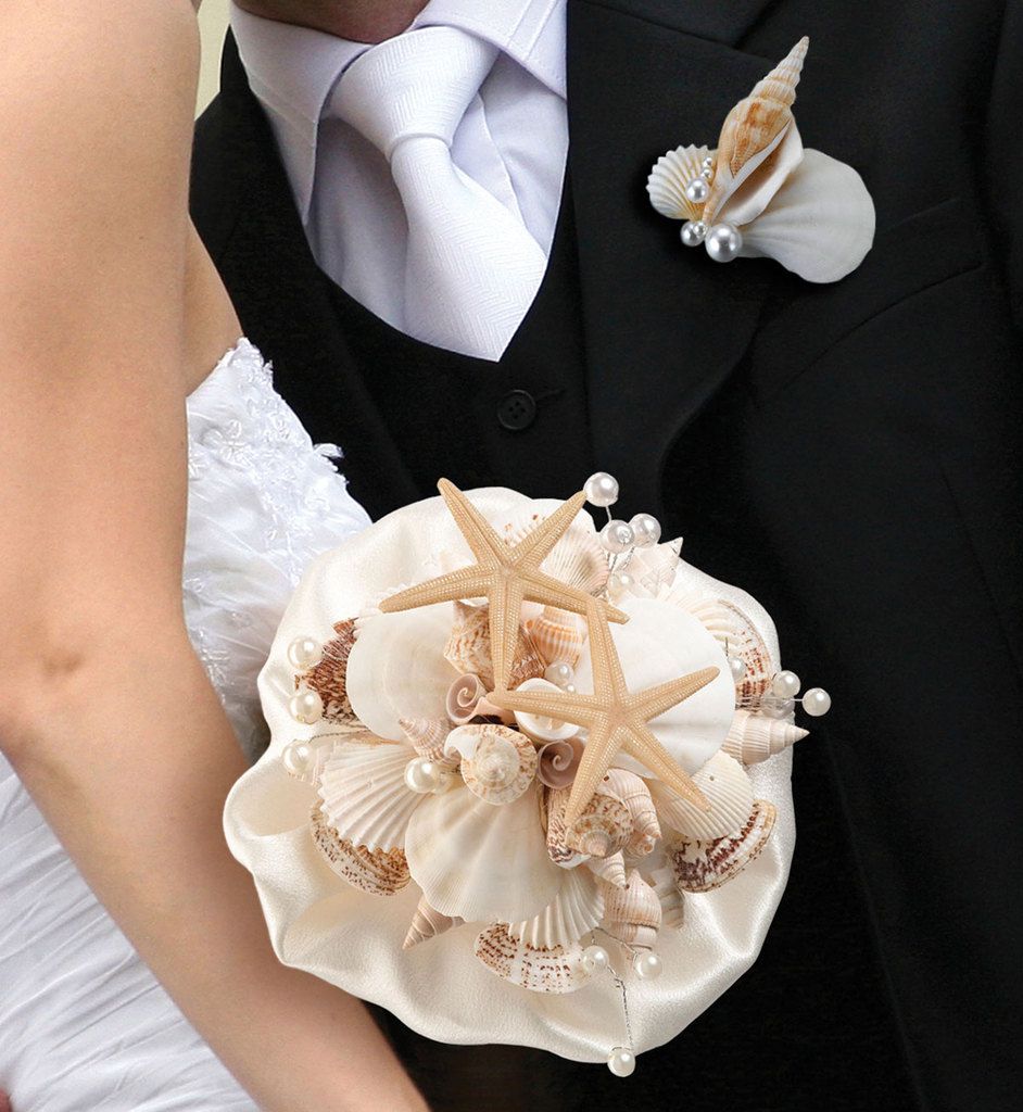 bouquet de mariée en coquillage