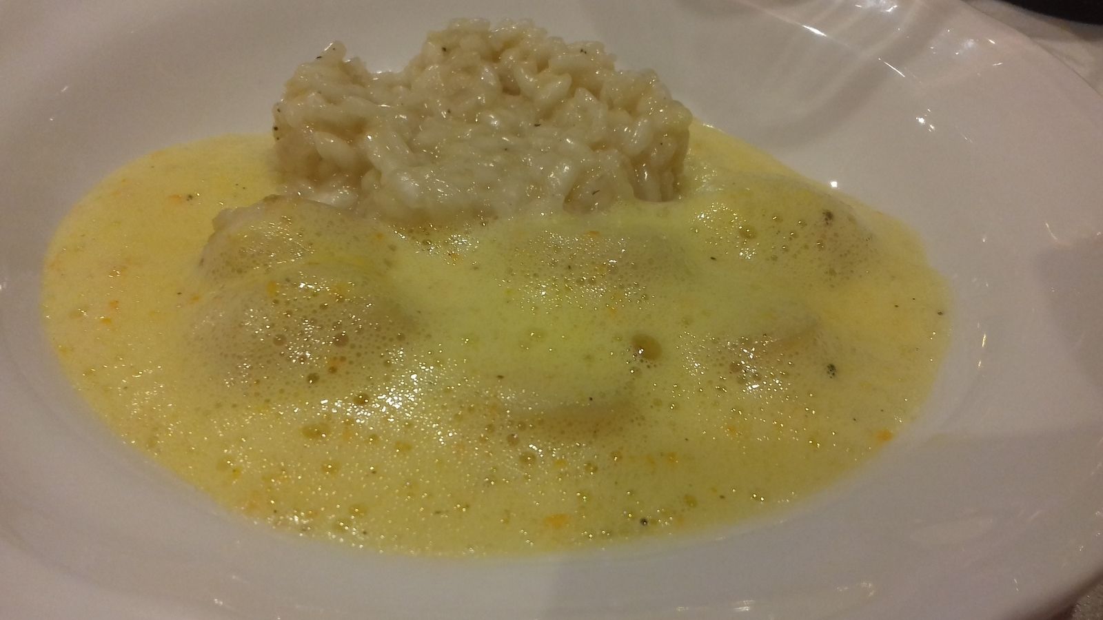 Noix de SaintJacques, sauce sabayon clémentinecitron Emma.cuisine