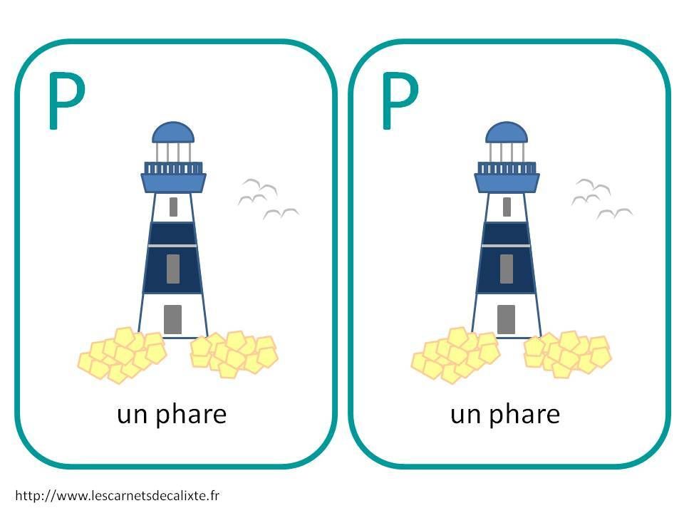 mémo marin phare dessin