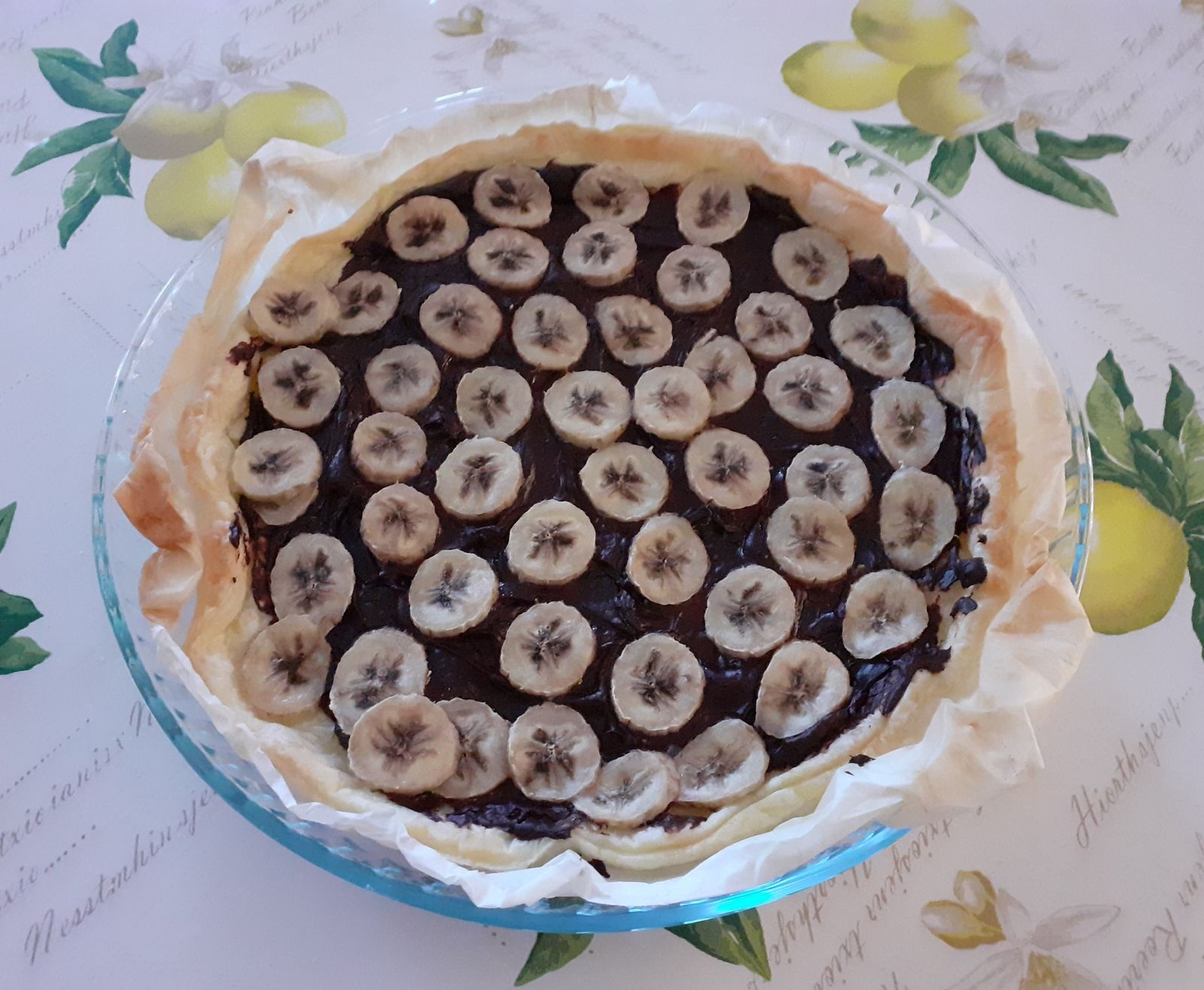 tarte banane chocolat