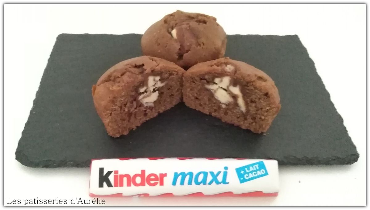 Muffins fourrés au Kinder maxi Les pâtisseries d'Aurélie