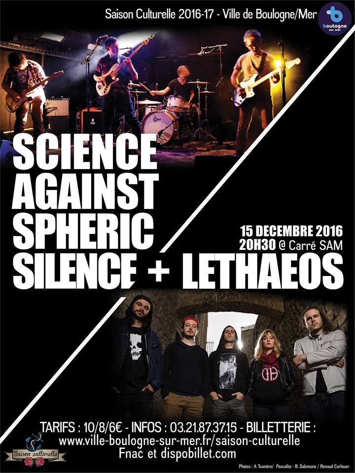 Le groupe Science Against Sphiric Silence, tête d'affiche de la soirée Musiques Actuelles du Carré Sam le 15 décembre à 20h30