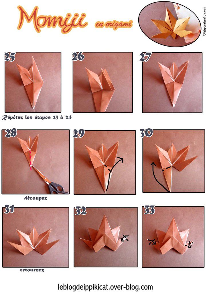 #momiji #erable #japonais #floral #blogdeippikicat #origami #automne
