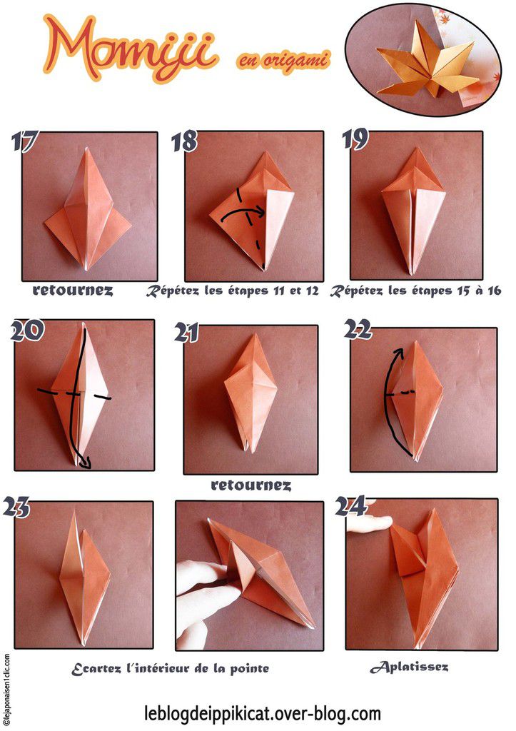 #momiji #erable #japonais #floral #blogdeippikicat #origami #automne