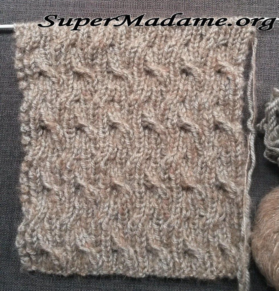 Point de tricot qui ne roule pas : torsades