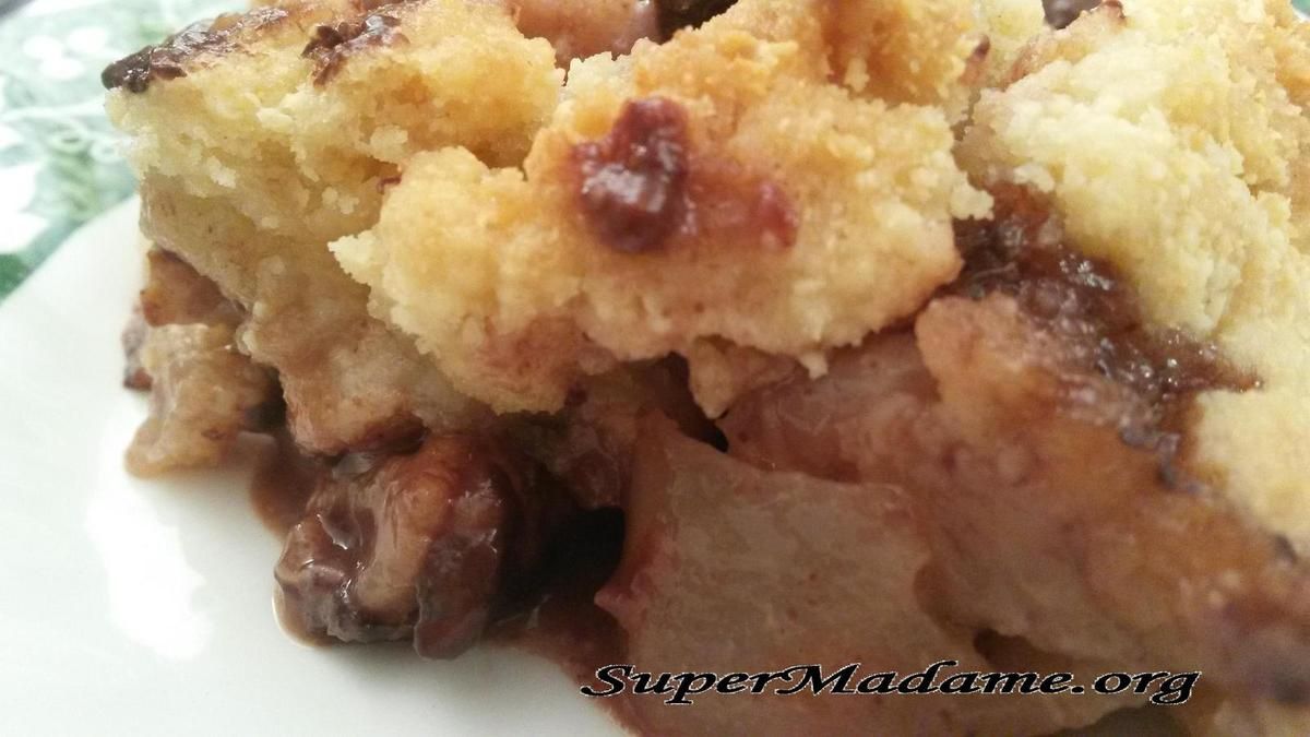 Un bon dessert avec des restes : crumble poire-banane-chocolat