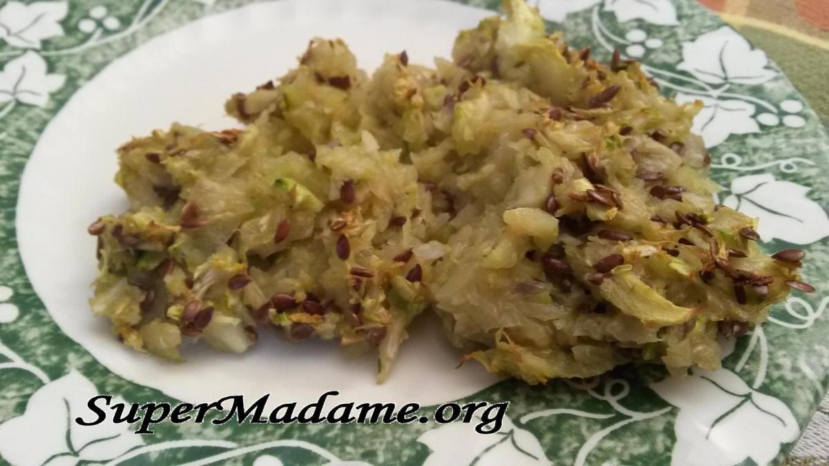 Recette minceur à moins de 1 euro par personne : courgettes en endives aux graines de lin