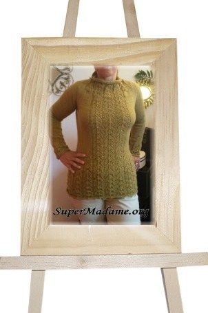 Modèle de tricot gratuit : pull femme effet belles courbes