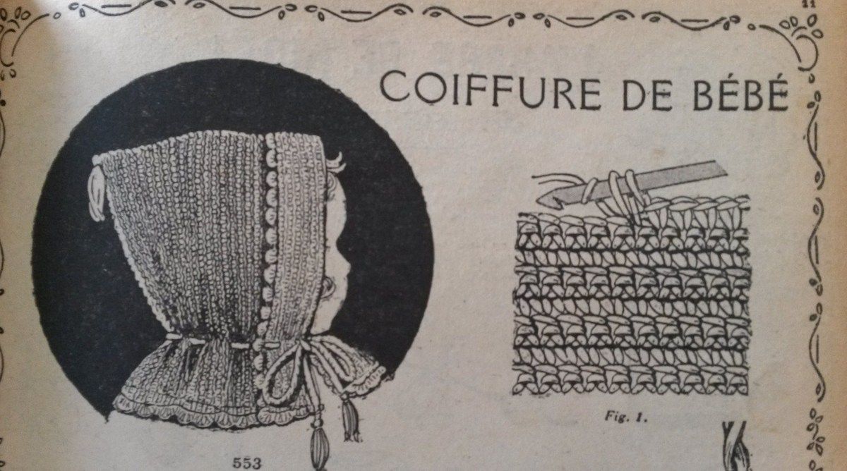 Capuche bébé tricot crochet