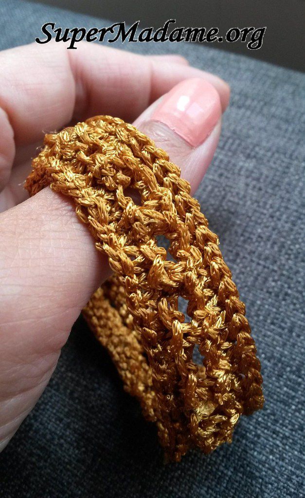 Tuto tricot gratuit : bracelets antiques dorés