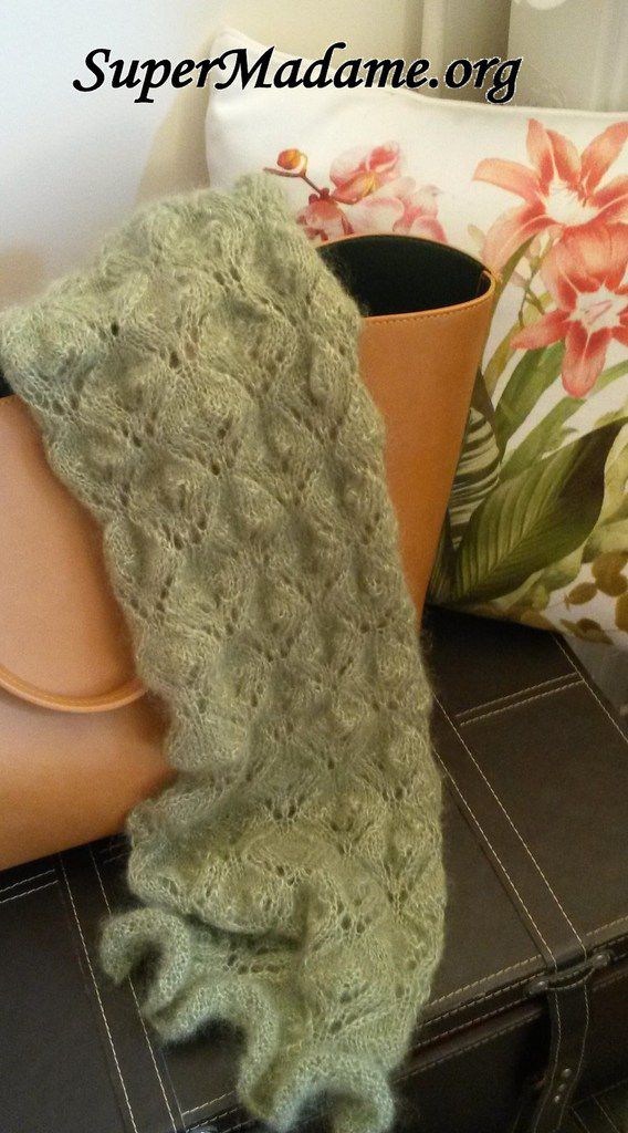 Tuto tricot modèle gratuit cache-cou cache-col écharpe point ajouré original
