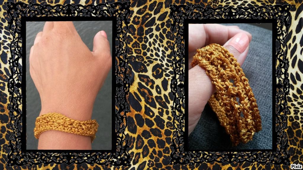 Tuto tricot gratuit : bracelets dorés