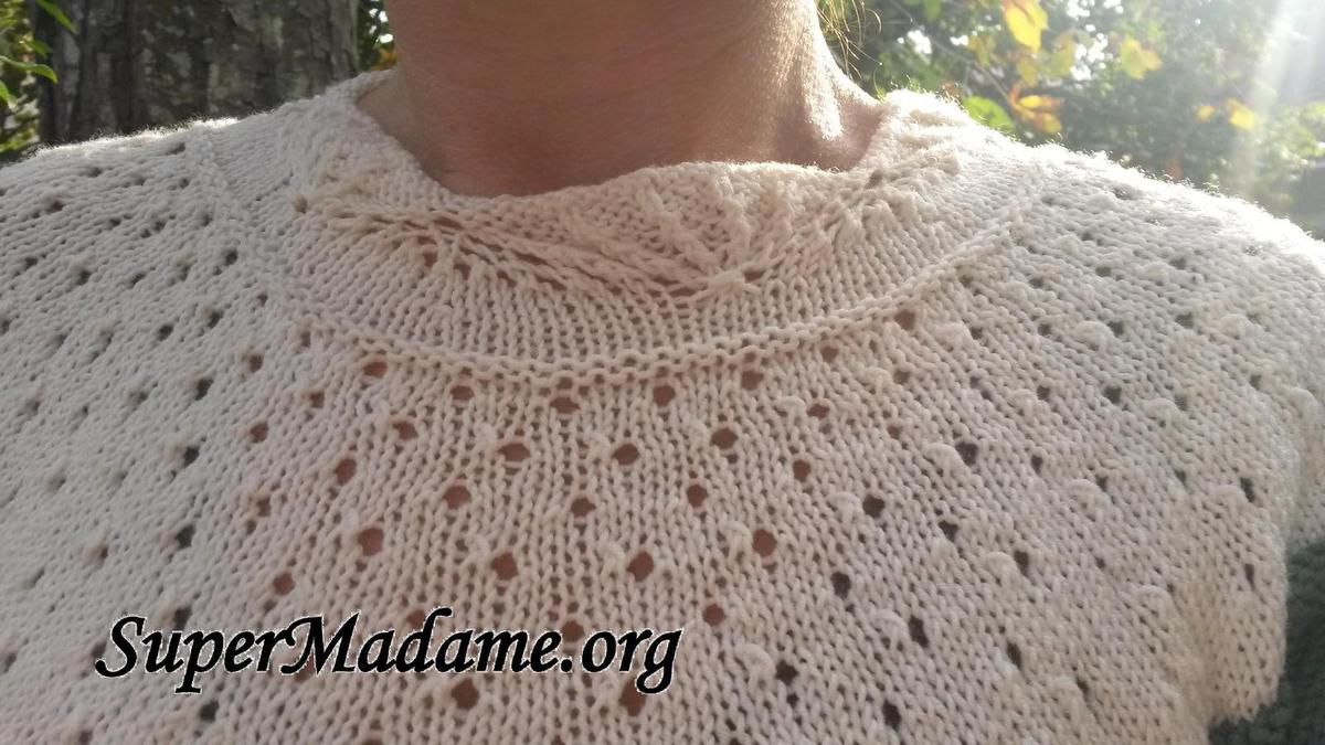 Modèle tricot gratuit : pull femme ajouré