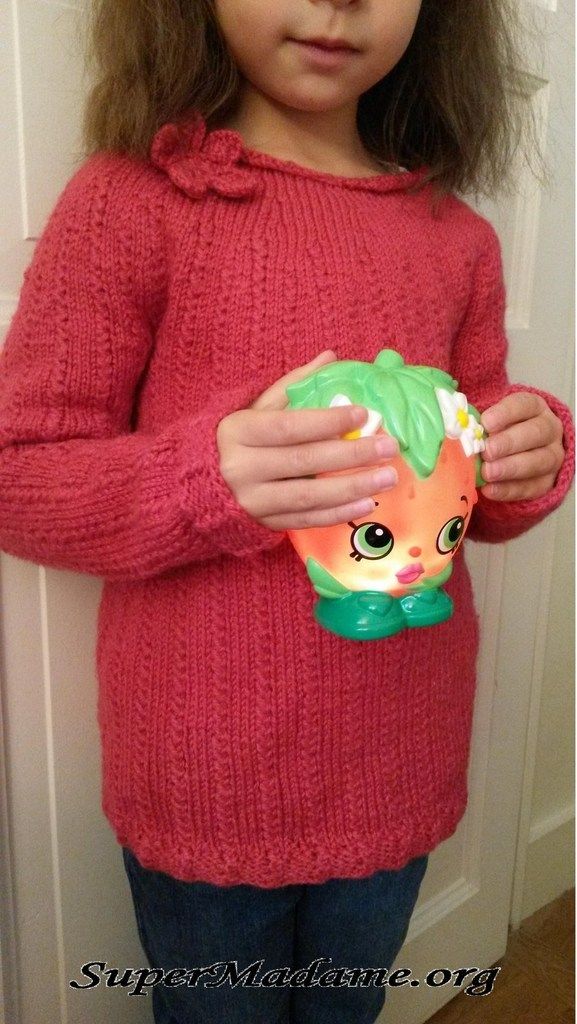 Modèle tricot gratuit pull enfant fille