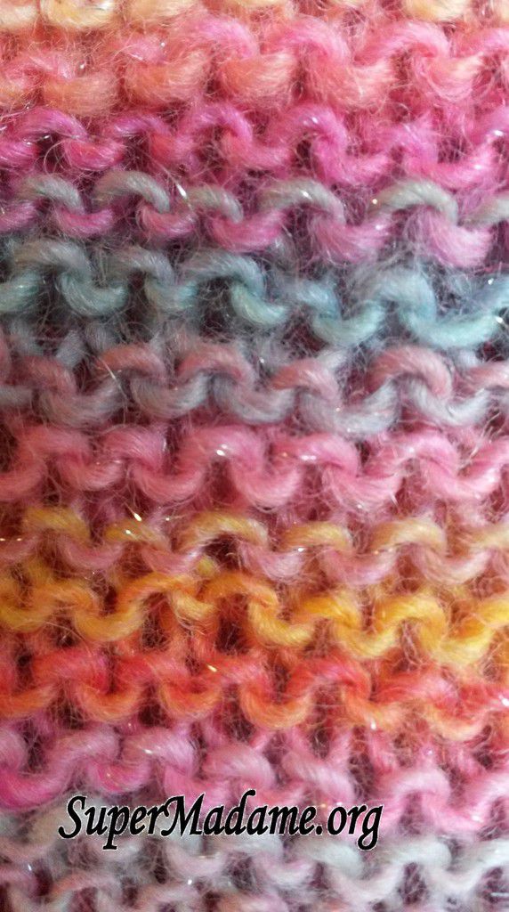 tricot snood cagoule arc-en-ciel