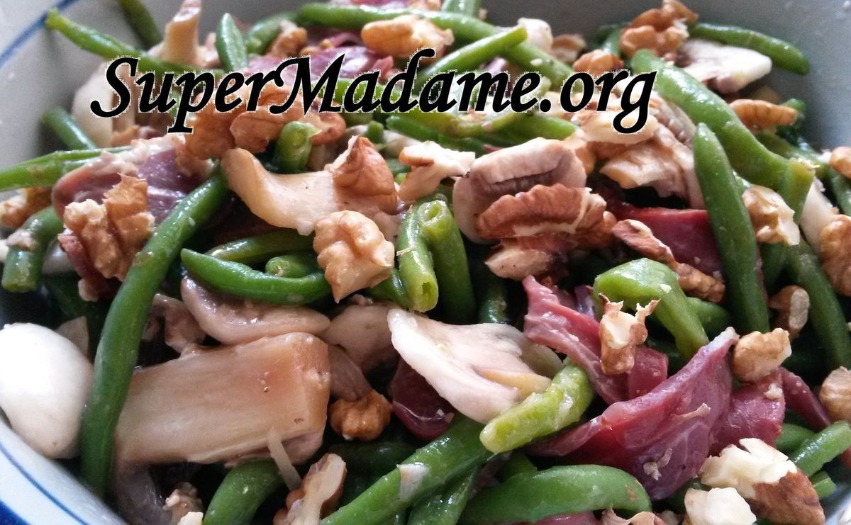 Salade avec restes de magrets de canard