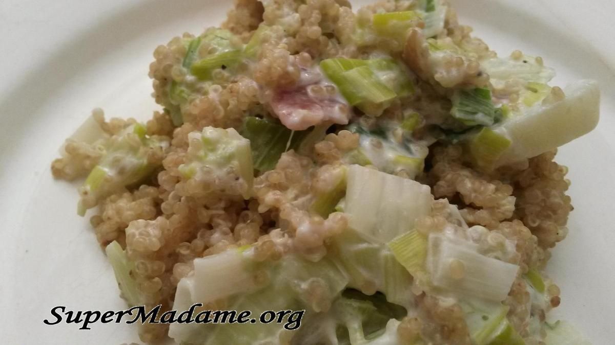 Un menu pas cher plat au quinoa