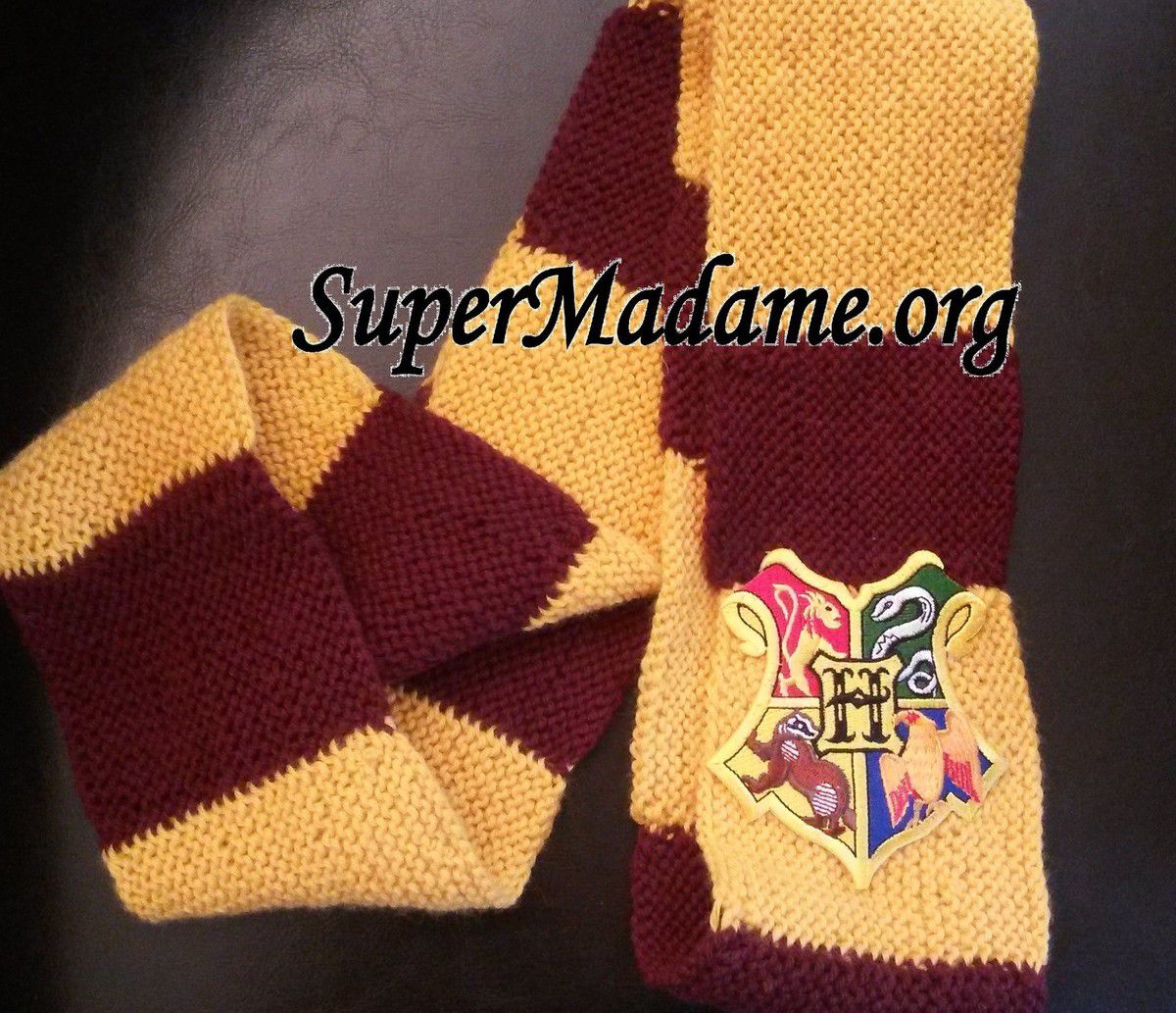 Tuto tricot écharpe Harry Potter Gryffondor
