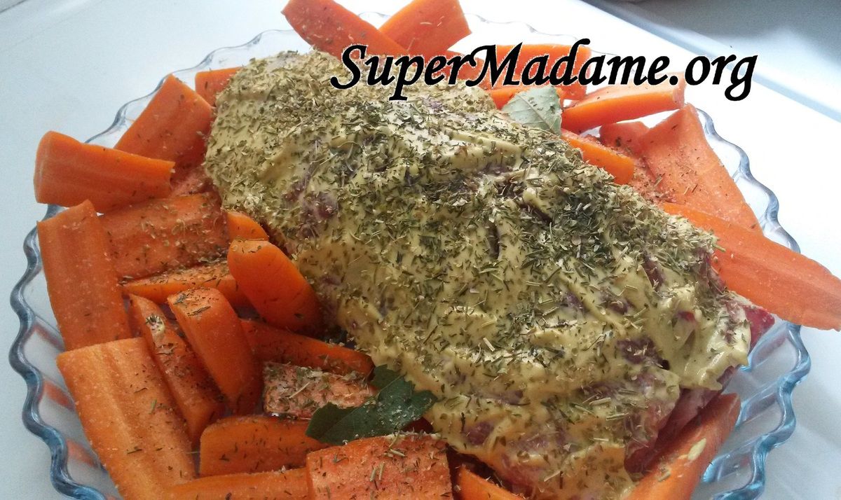 Recette express rôti de porc carottes au four