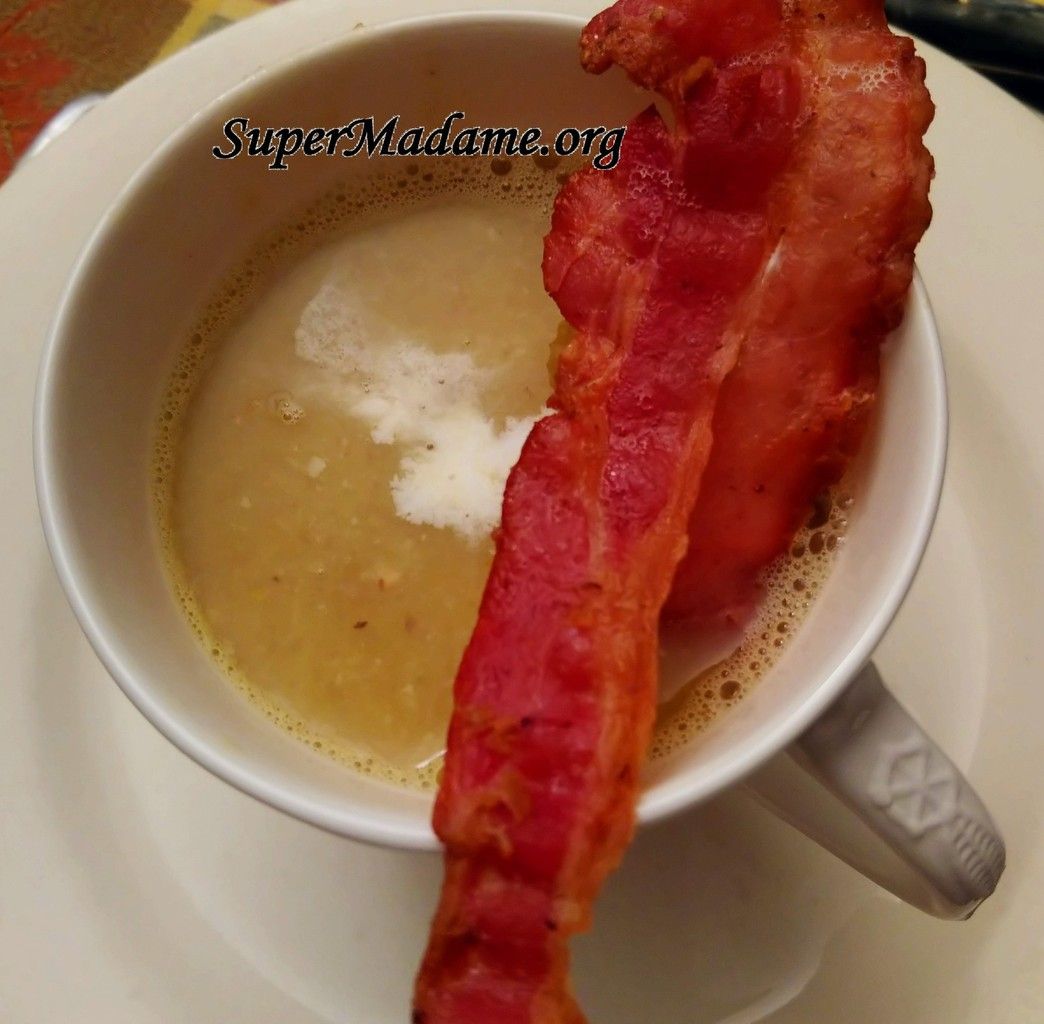 Soupe pois cassés lardons fumés recette facile et pas chère en cocotte classique