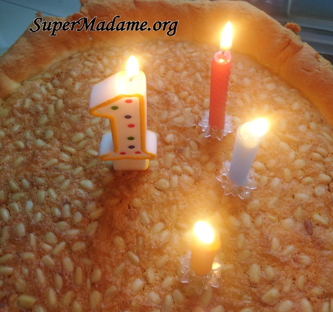 gâteau anniversaire tarte aux pignons