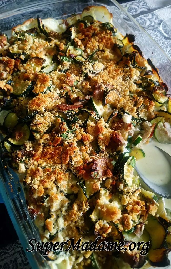 gratin complet léger courgettes thon