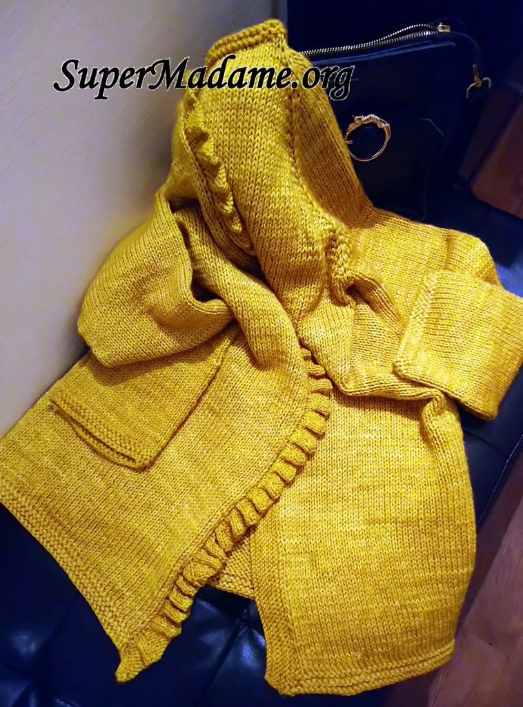 Tuto tricot veste femme à volant