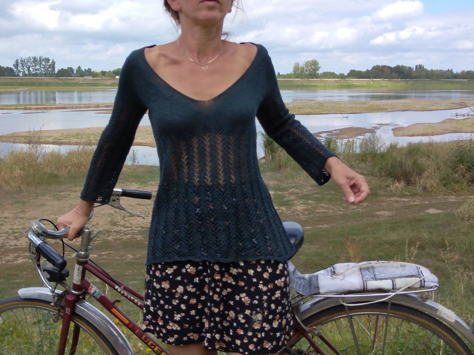Modèle tricot gratuit pull femme été point ajouré
