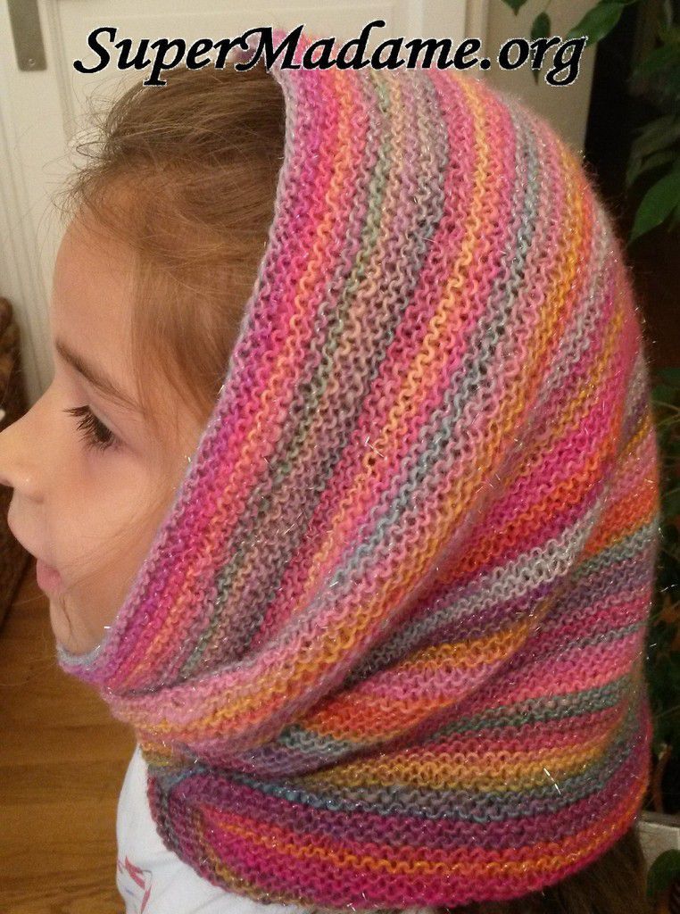 Tuto tricot snood cagoule