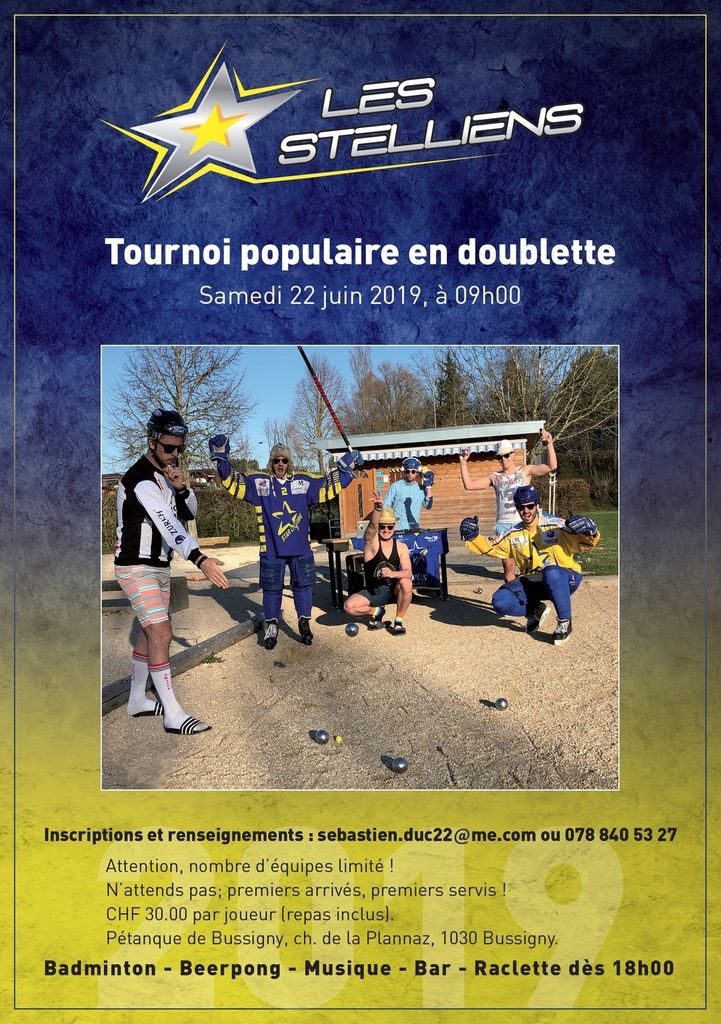 Tournoi de pétanque en doublette à Bussigny - OUVERT À TOUS