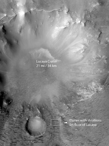 Lucaya Crater sur Mars