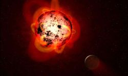 Une naine rouge très active et une planète l'orbitant qui perd son atmosphère