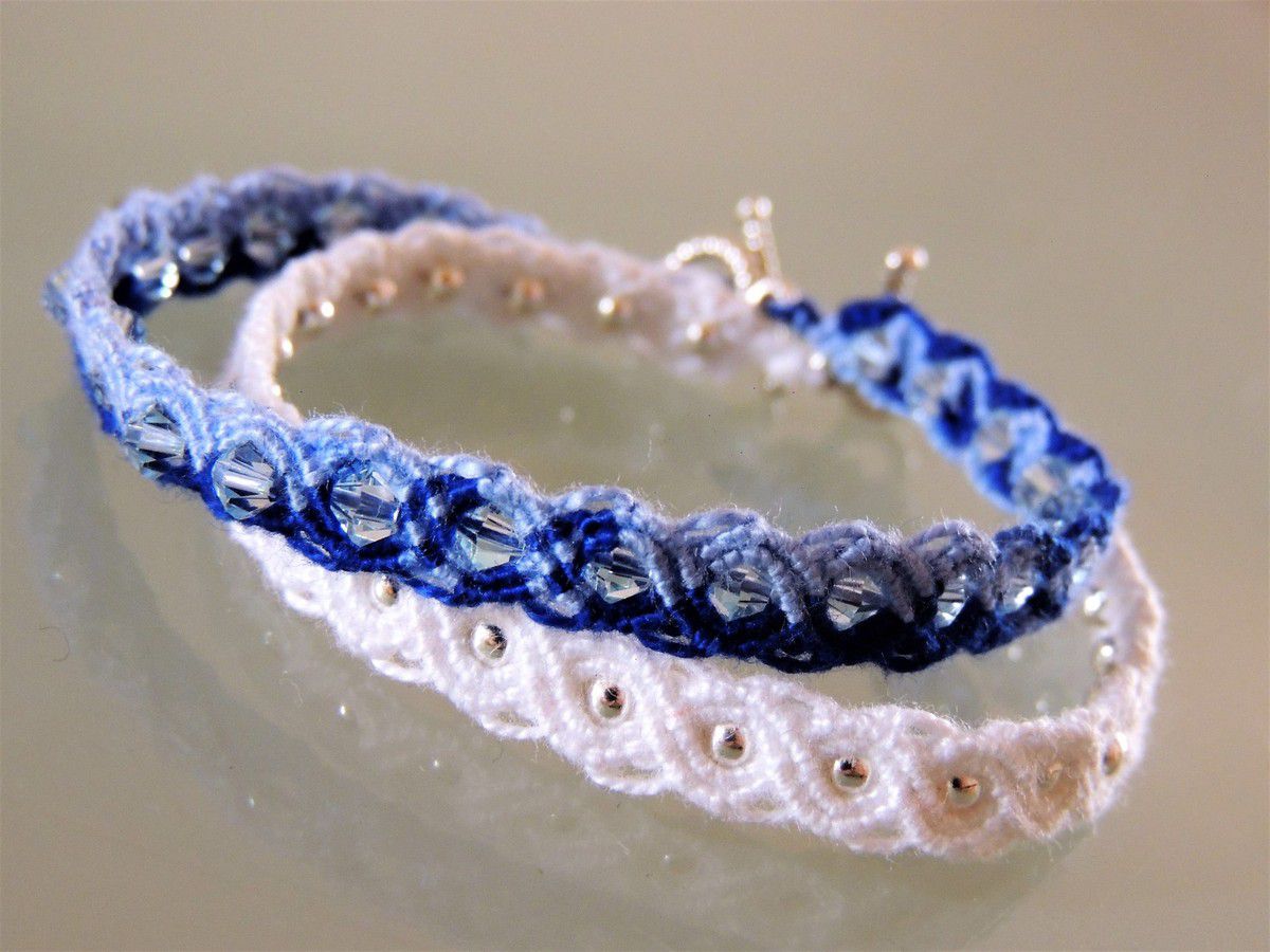 bracelets macramé vague éternelle - les confections de laurence