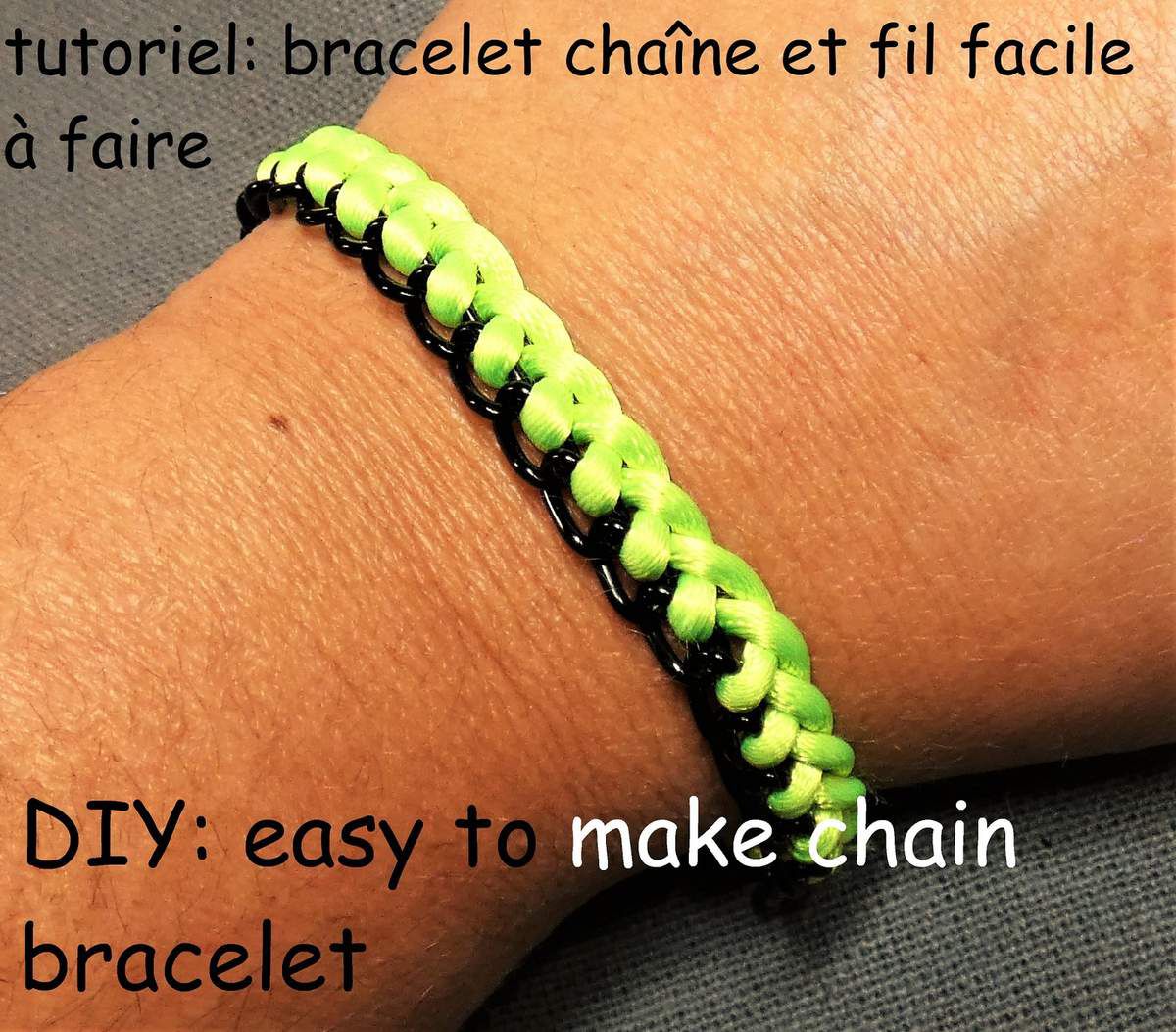 Tutoriel: bracelet chaine et fil facile à faire - les confections de  laurence