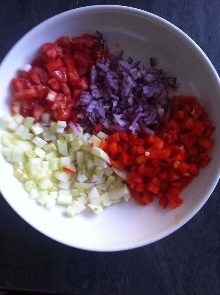 Salade de riz de konjac aux poivrons et à la mayonnaise légère, salade de  riz minceur