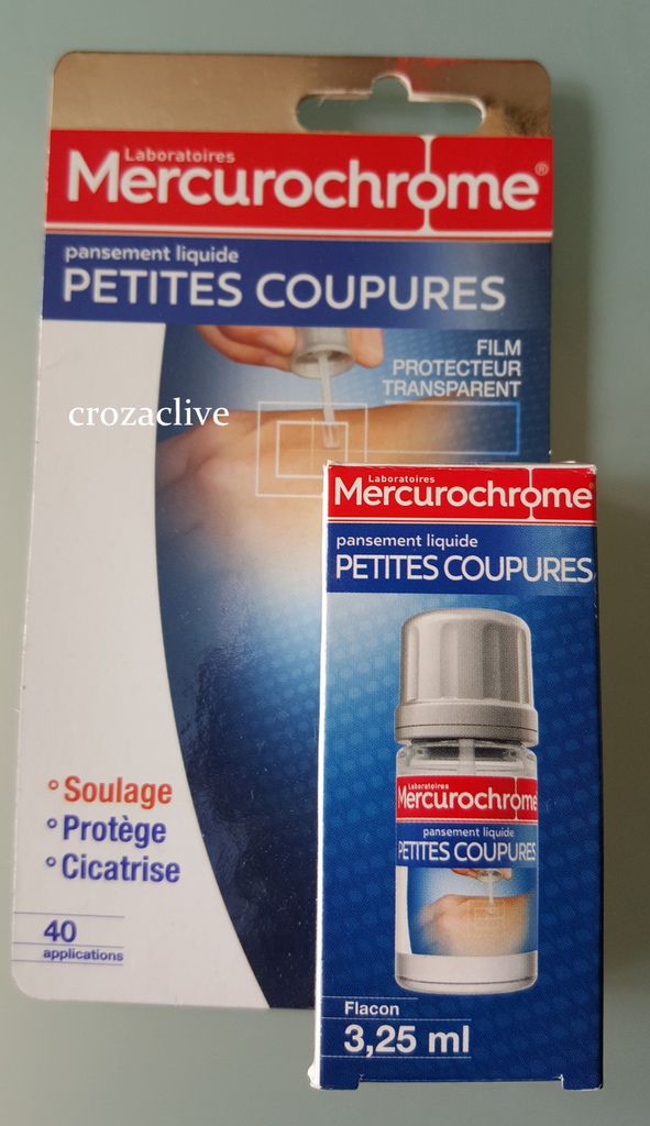 Pansement Liquide Petites Coupures MERCUROCHROME - Crozaclive : blog  famille - CLERMONT FERRAND / Auvergne Rhône Alpes